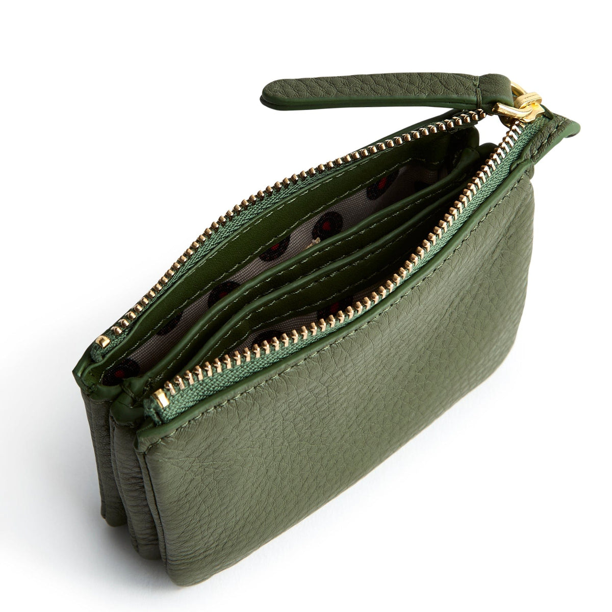 Accordion Card Case in Bronze Green