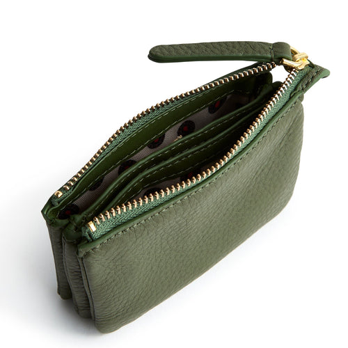 Accordion Card Case in Bronze Green