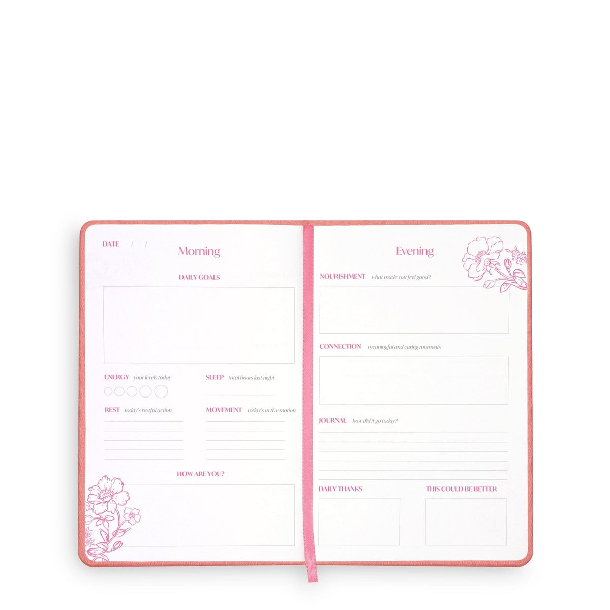 Guided Wellness Journal in Flourishing Garden