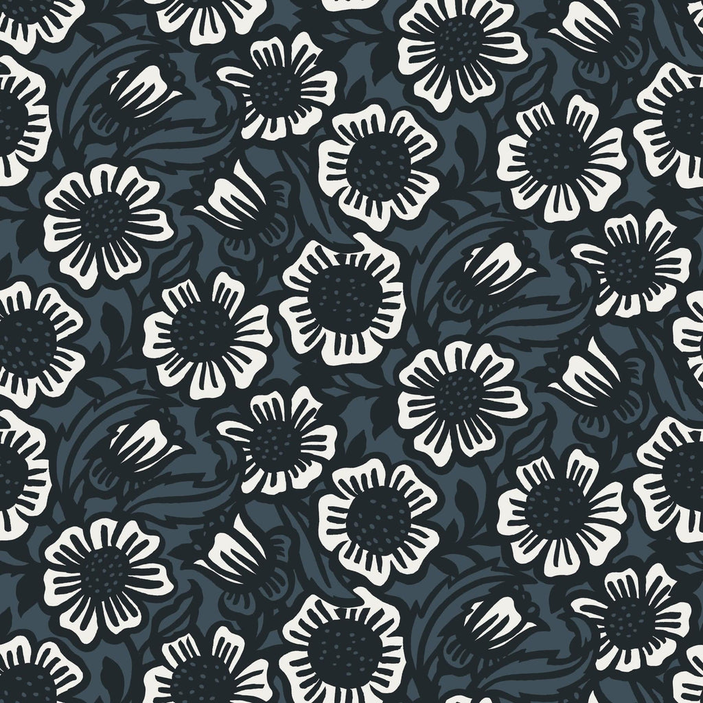 Reusable Shopping Bag in Canopy Floral Dark Slate
