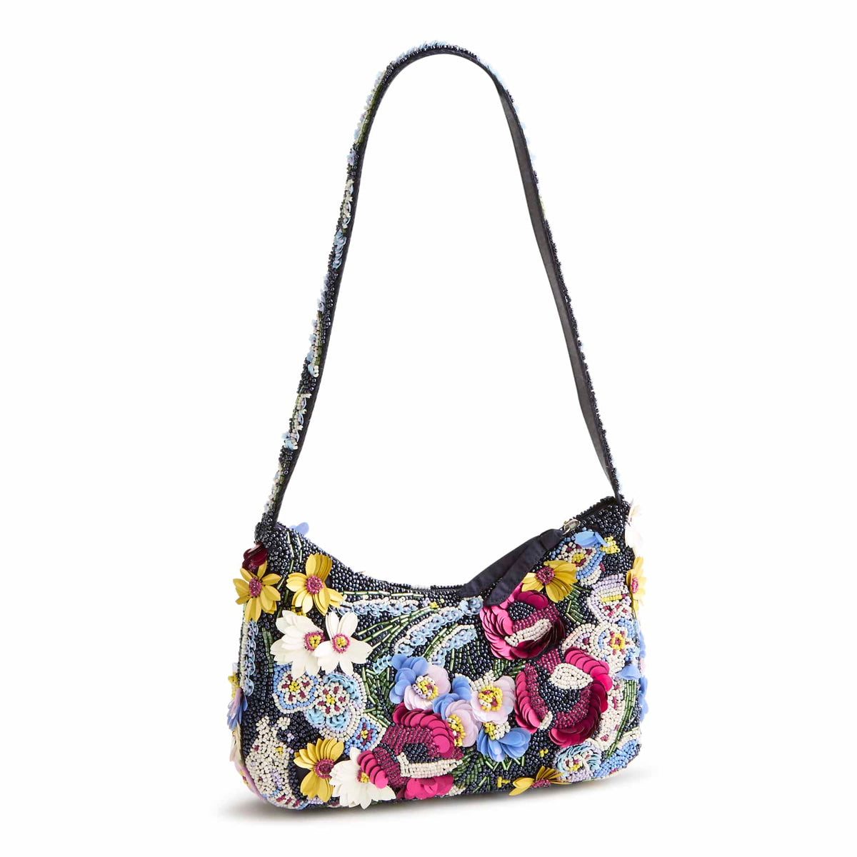 Mini Roxbury Crescent Shoulder Bag in Poppy Fields