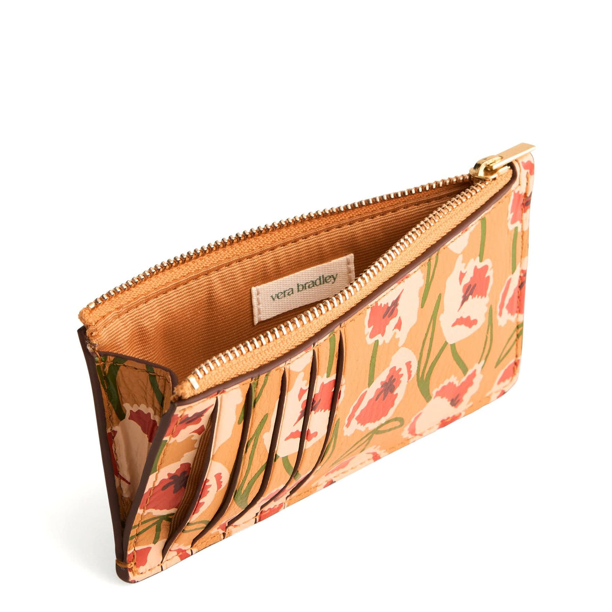 Linear Card Case in Curly Tulips