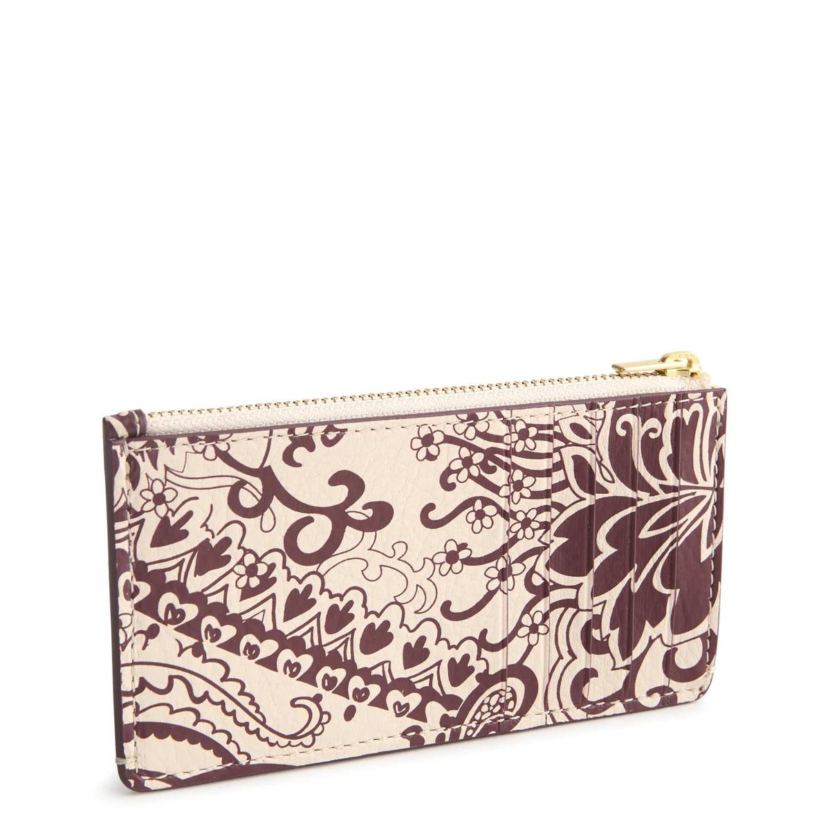 Linear Card Case in Eclectic Paisley Cottage Cream
