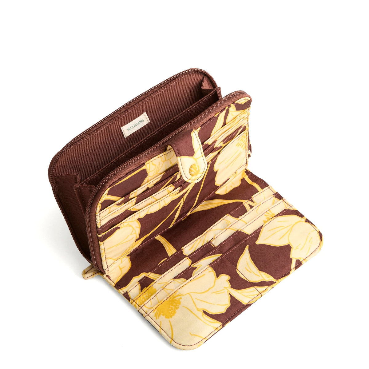 Large Tab Wallet in Scattered Anemones