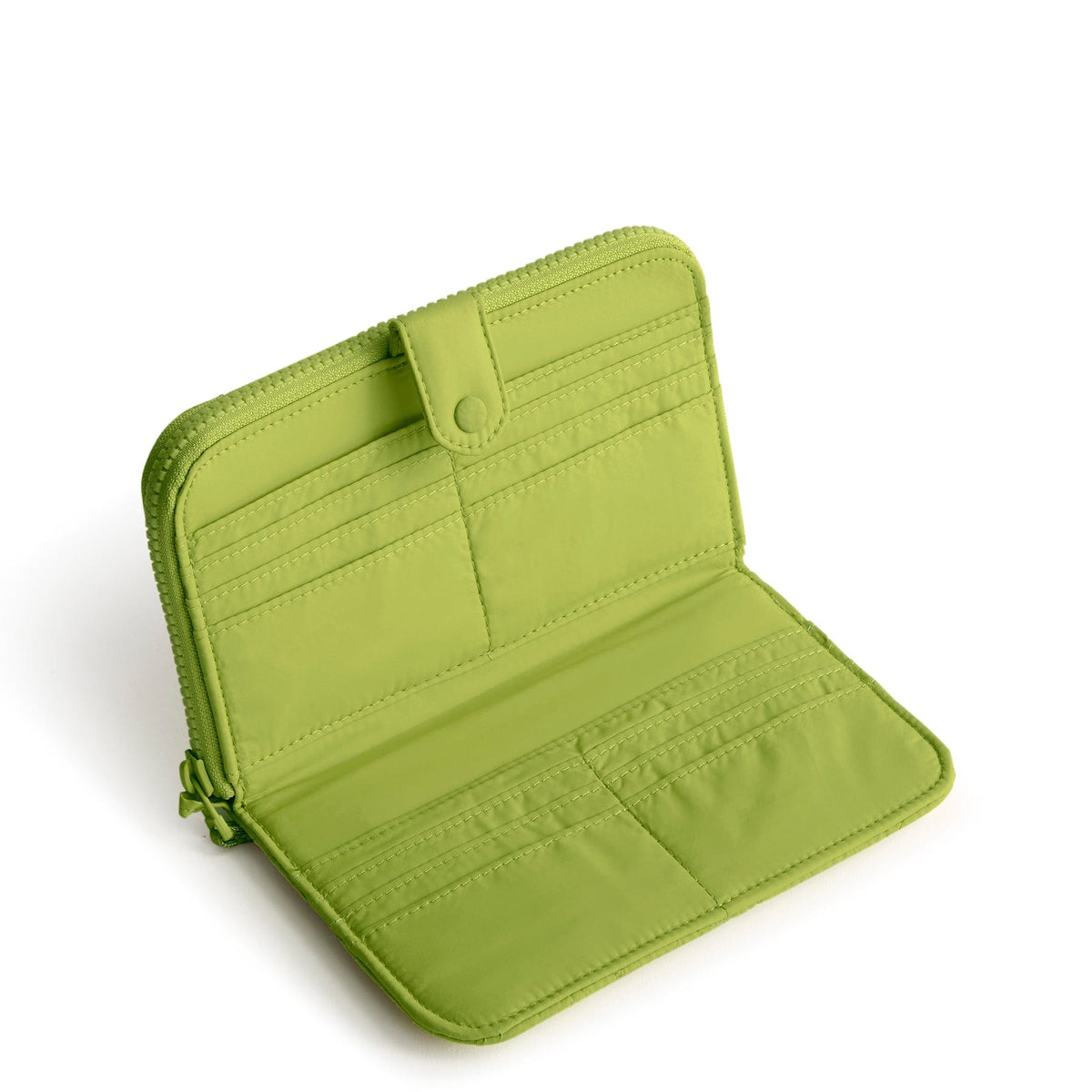 Large Tab Wallet Clutch in Spinach Green