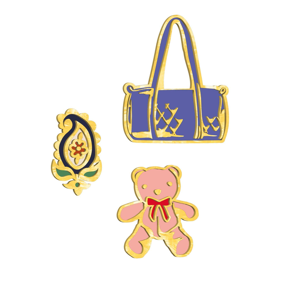 Enamel Pins Bear Trio Set