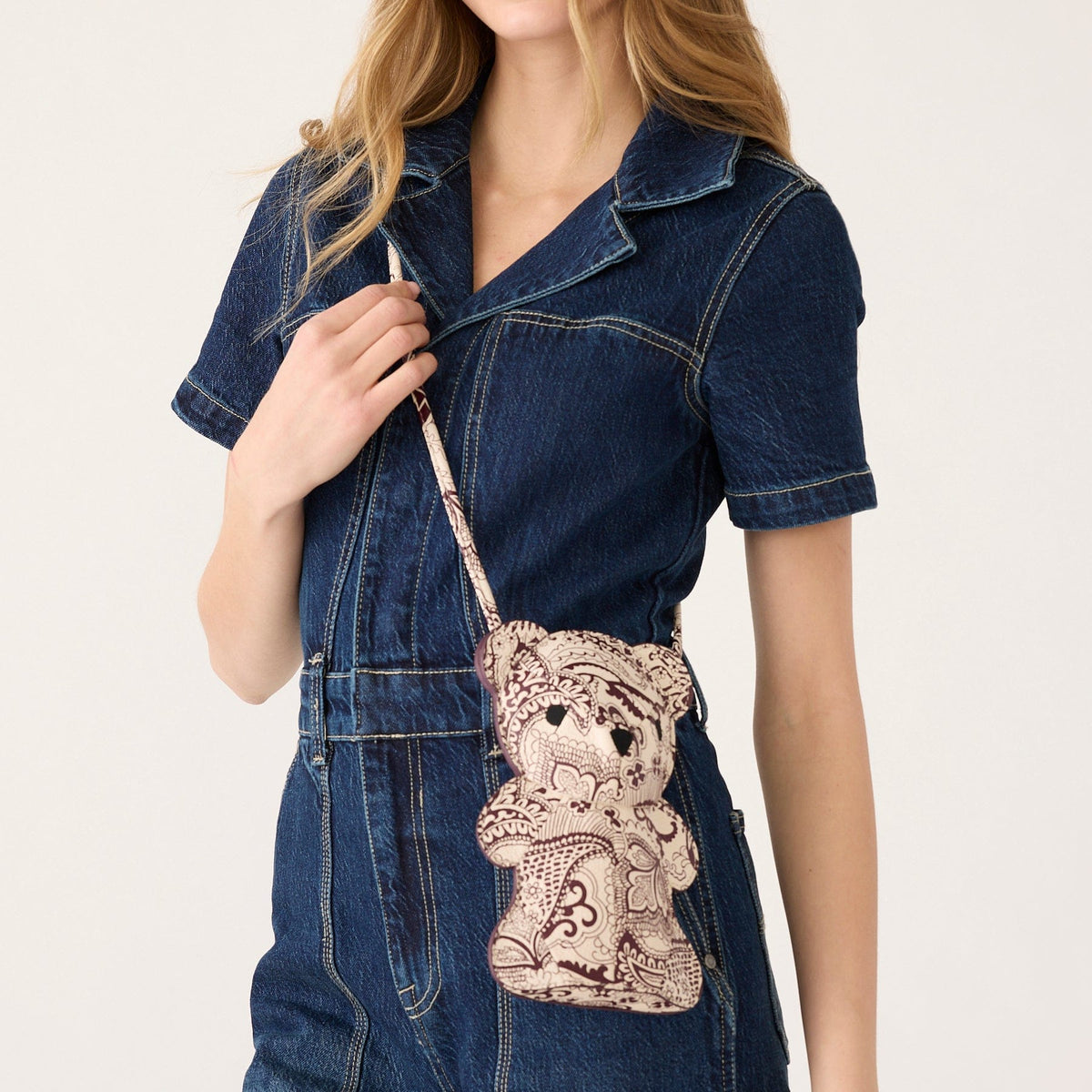 Classic Bear Crossbody in Eclectic Paisley Cottage Cream
