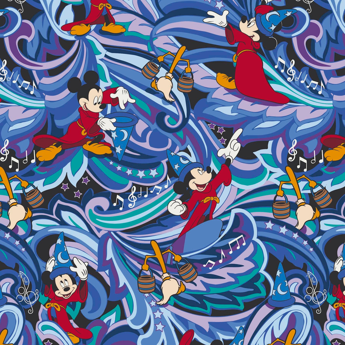 Disney Lorman Sling Backpack in Fantasia Swirls