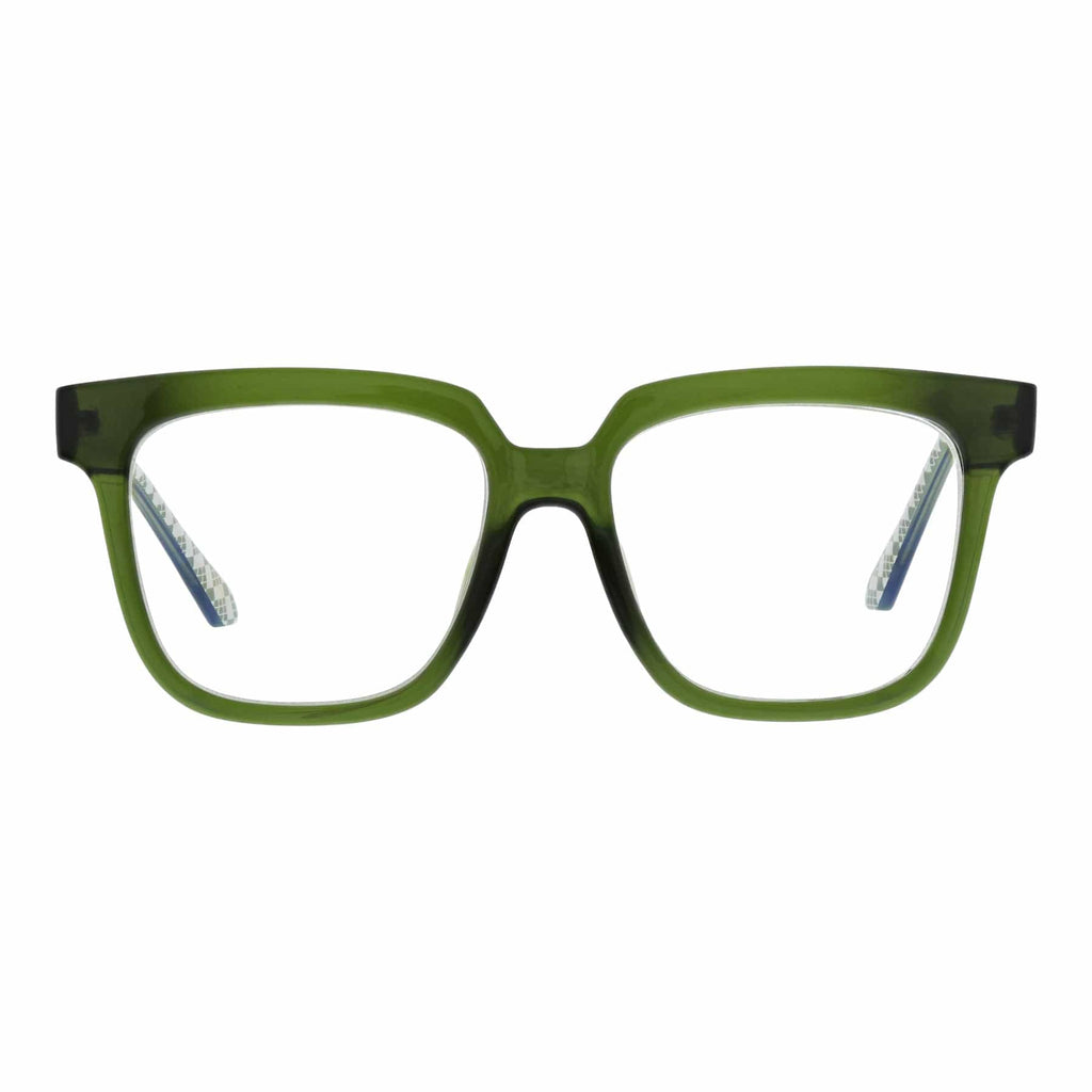 Poni Blue Light Reader Glasses in Cedar Green
