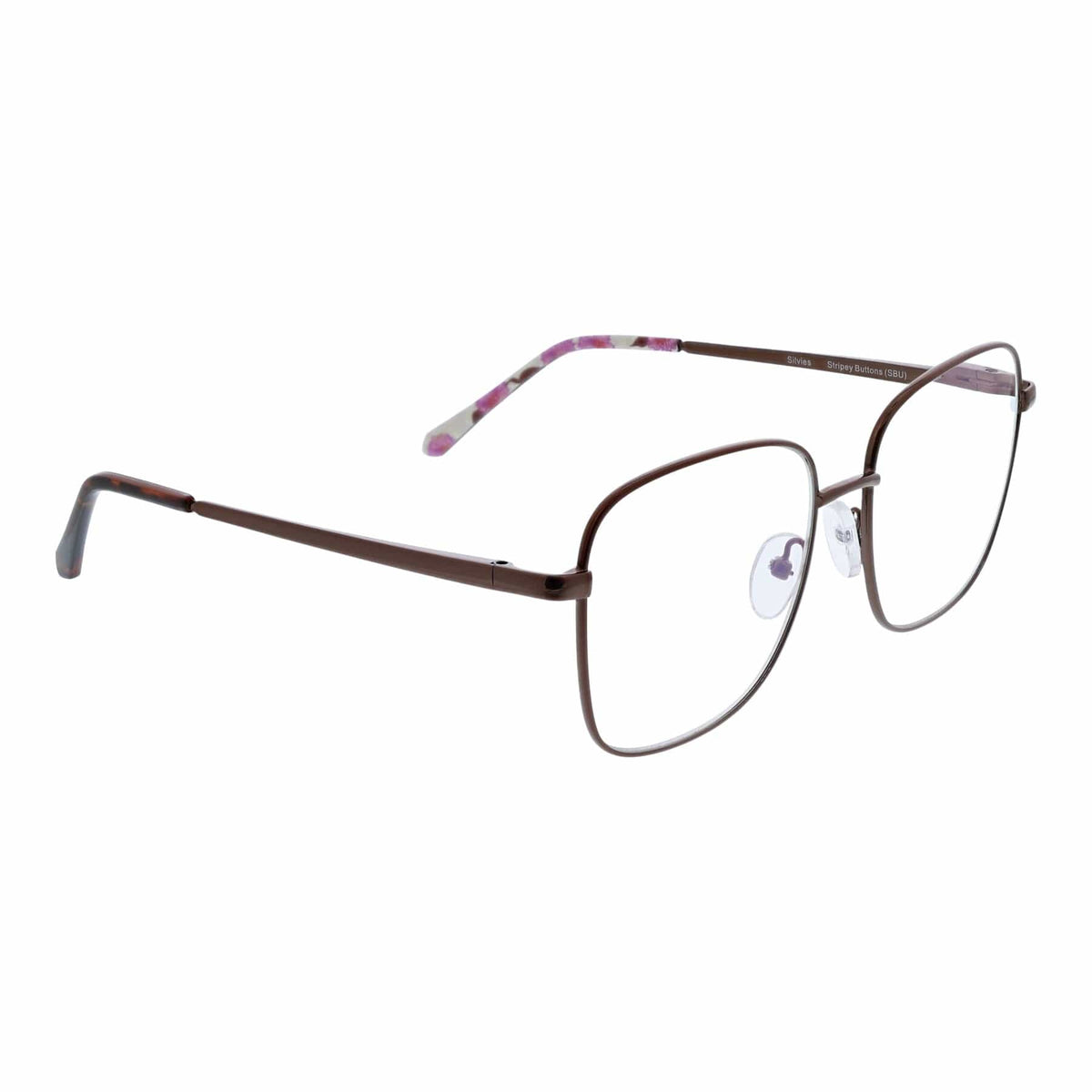 Silvies Blue Light Reader Glasses in Stripey Buttons