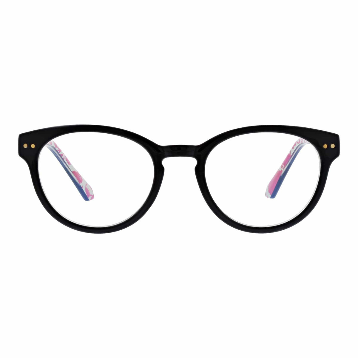Sheyenne Blue Light Reader Glasses in Flourishing Garden Silhouette