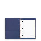 Small Spiral Notebook with Pockets in Cambridge Blues