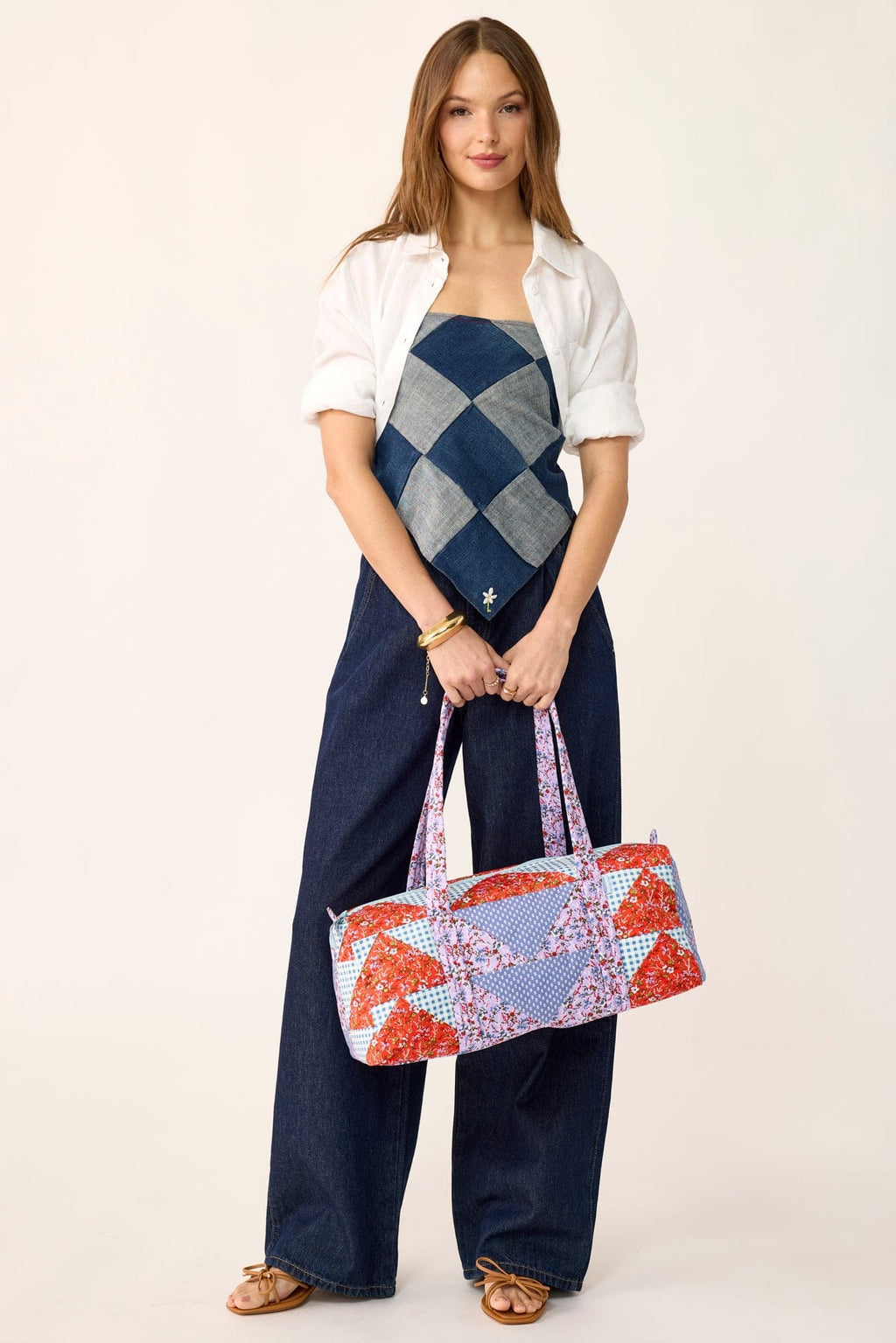 Small Original Duffel in Flying Geese Patchwork