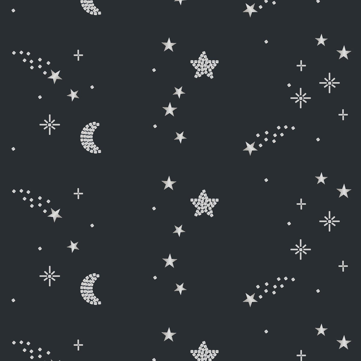 Shooting Star Bag Charm in Starry Moonless Night