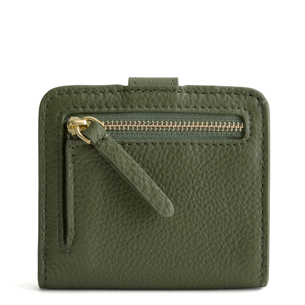 Small Tab Wallet in Bronze Green