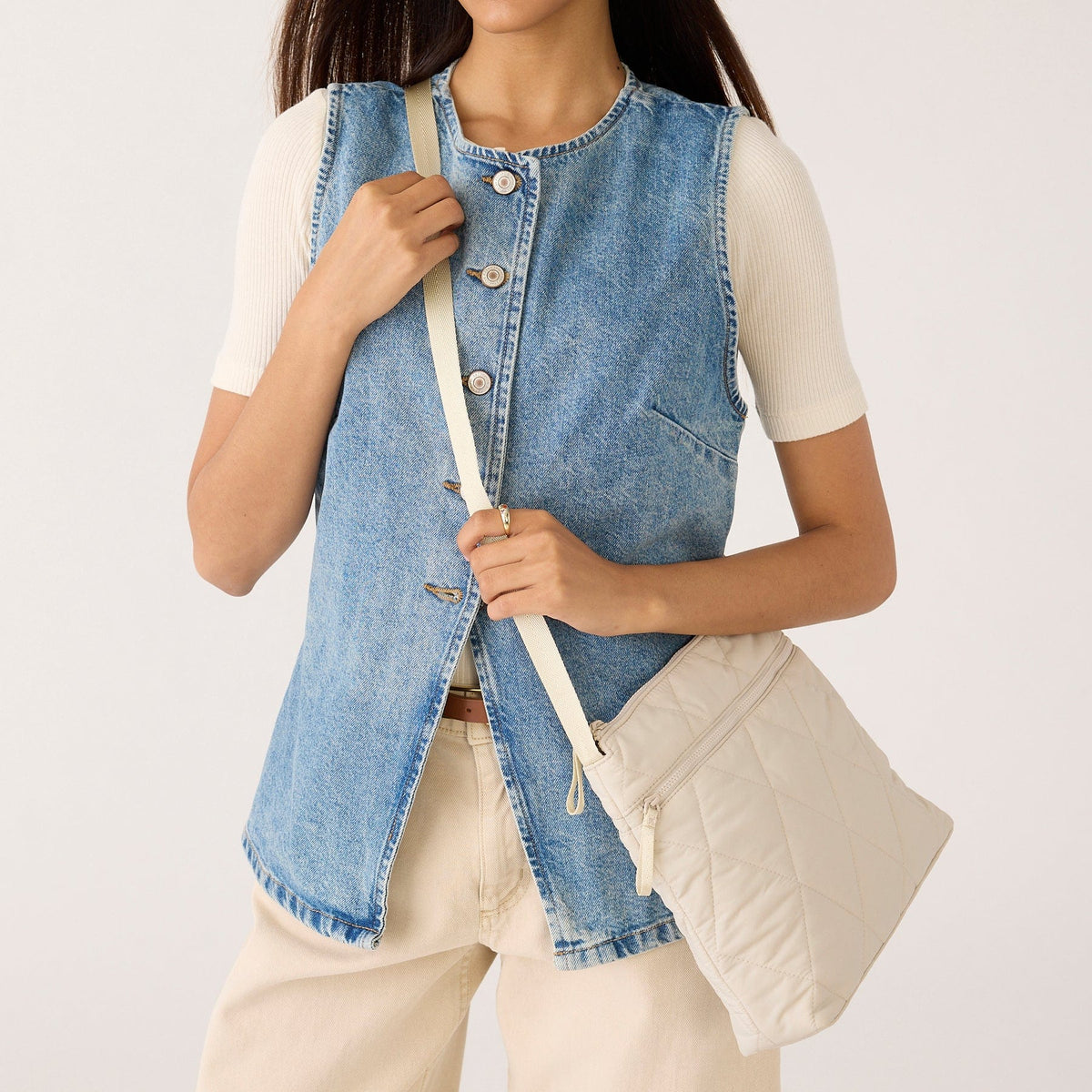 Original Zip Hipster Crossbody Bag in Pumice Stone