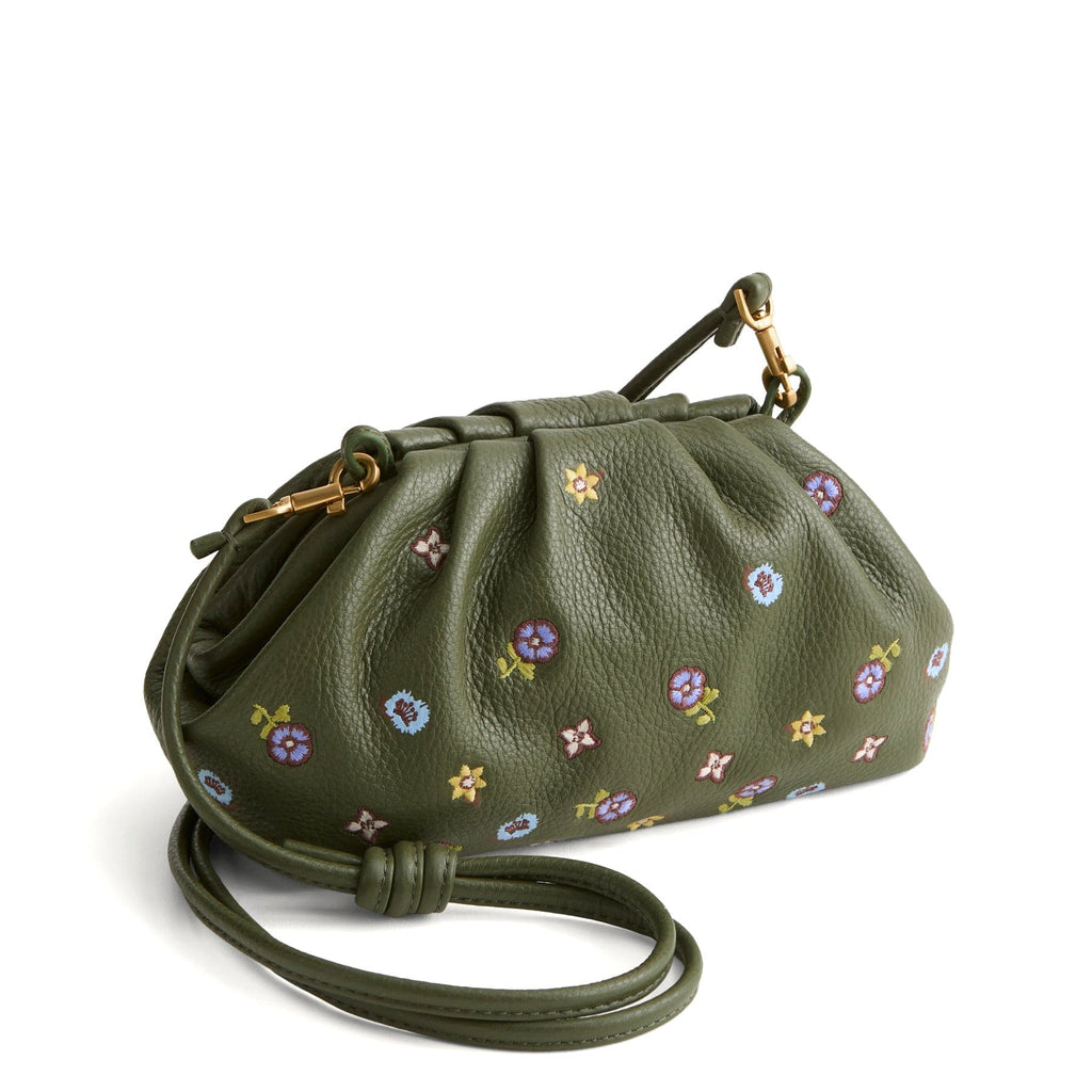 Small Taber Crossbody Bag in Meadow Bouquet Bronze Green