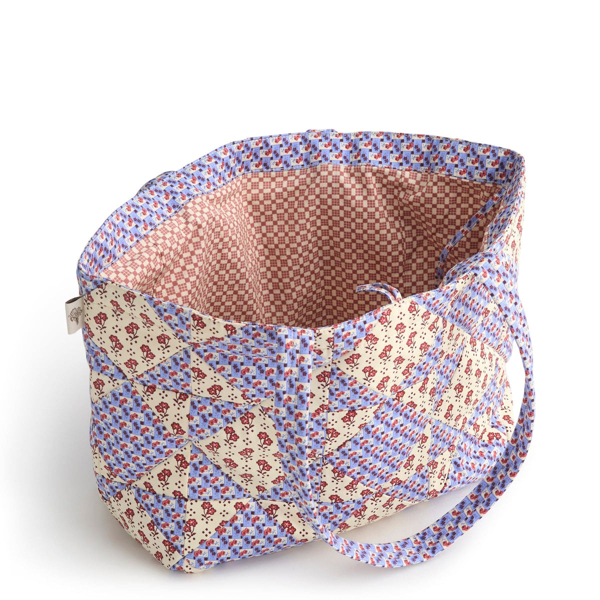 Small Hathaway Tote Bag in Rachel Ditsy Patchwork