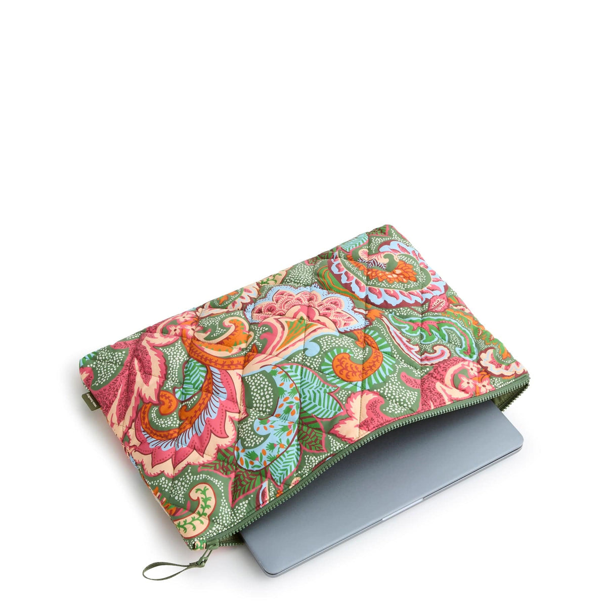 Laptop Pouch in Leaf Me Not Paisley