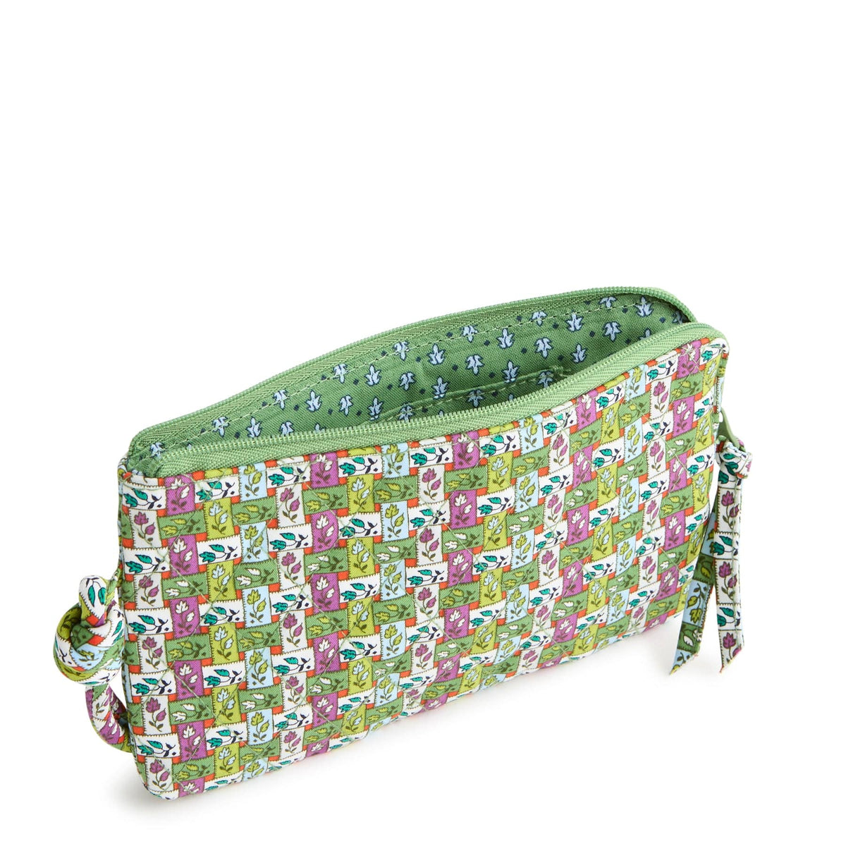 Zip Wristlet in Ribbon Plaid