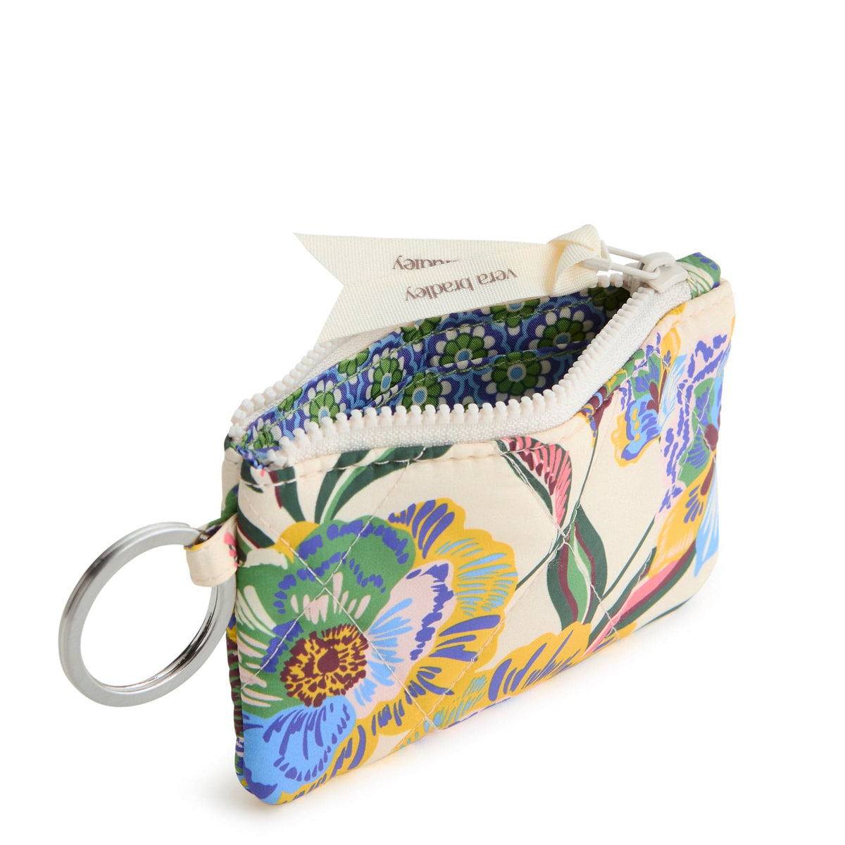 Zip ID Pouch with Breakaway Lanyard in Gardenia Garden