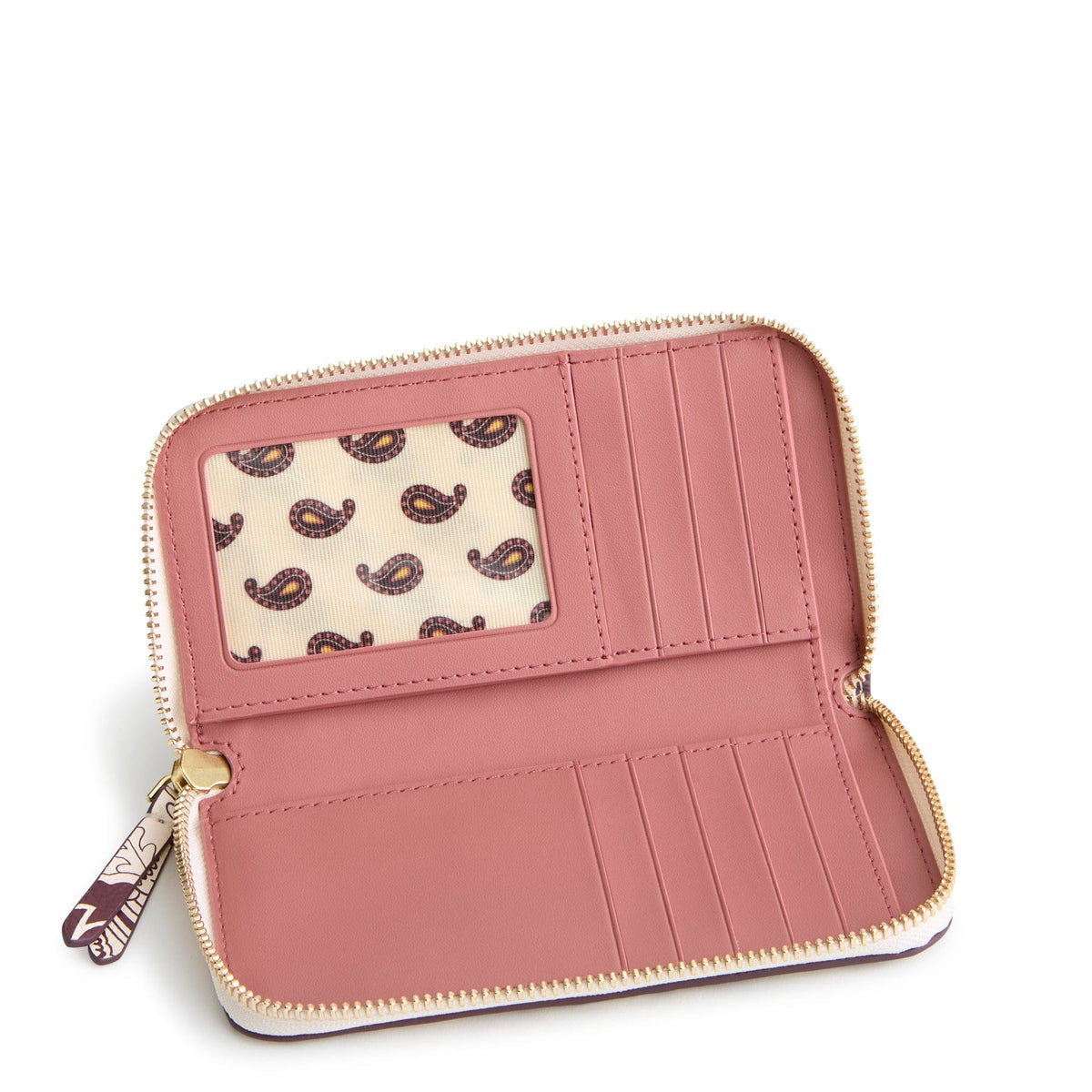 Medium Continental Wallet in Eclectic Paisley Cottage Cream