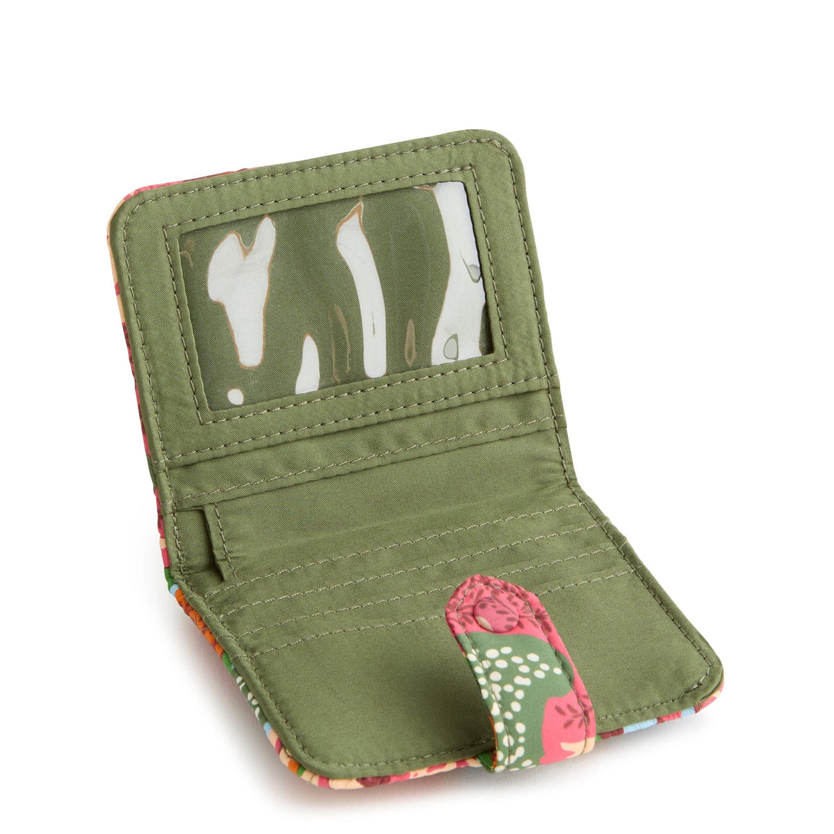 Small Tab Wallet in Leaf Me Not Paisley