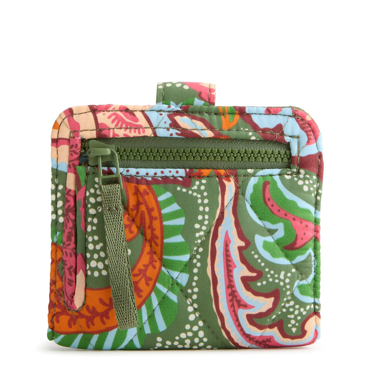Small Tab Wallet in Leaf Me Not Paisley