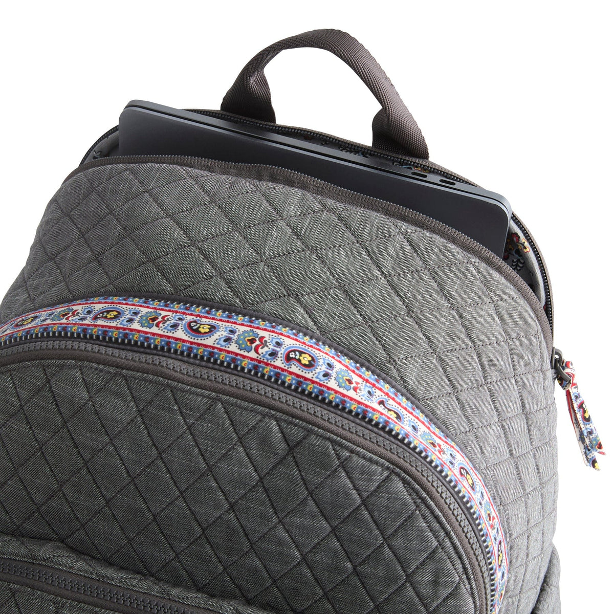 Bancroft Backpack Purse in Black Chambray