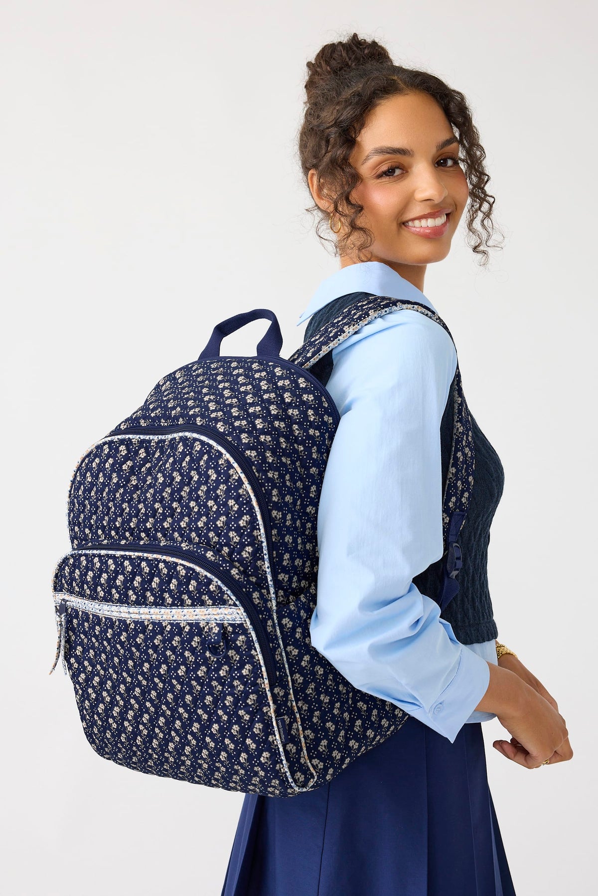 Bancroft Backpack in Rachel Ditsy Peacoat