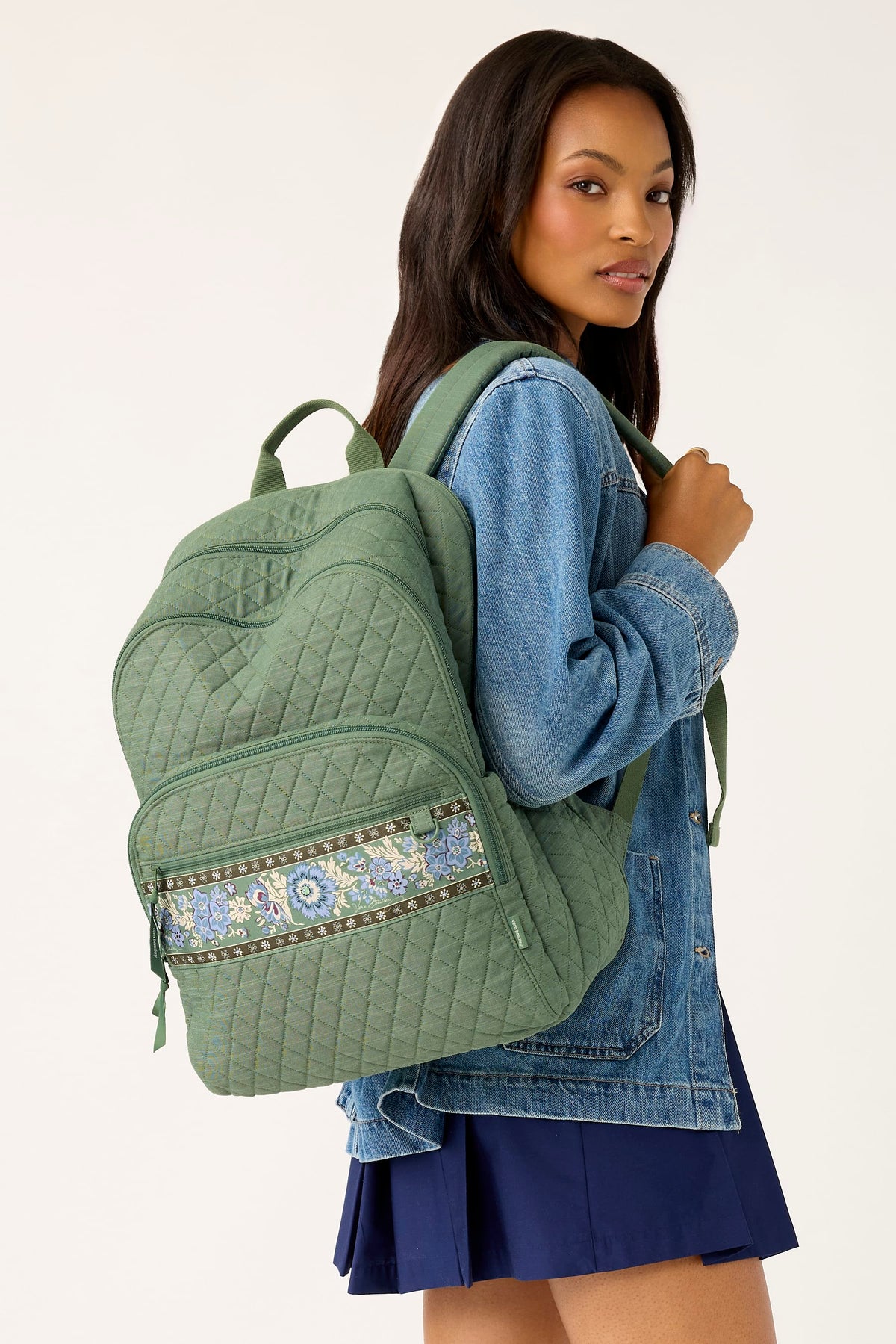 Large Bancroft Backpack in Vineyard Green Chambray