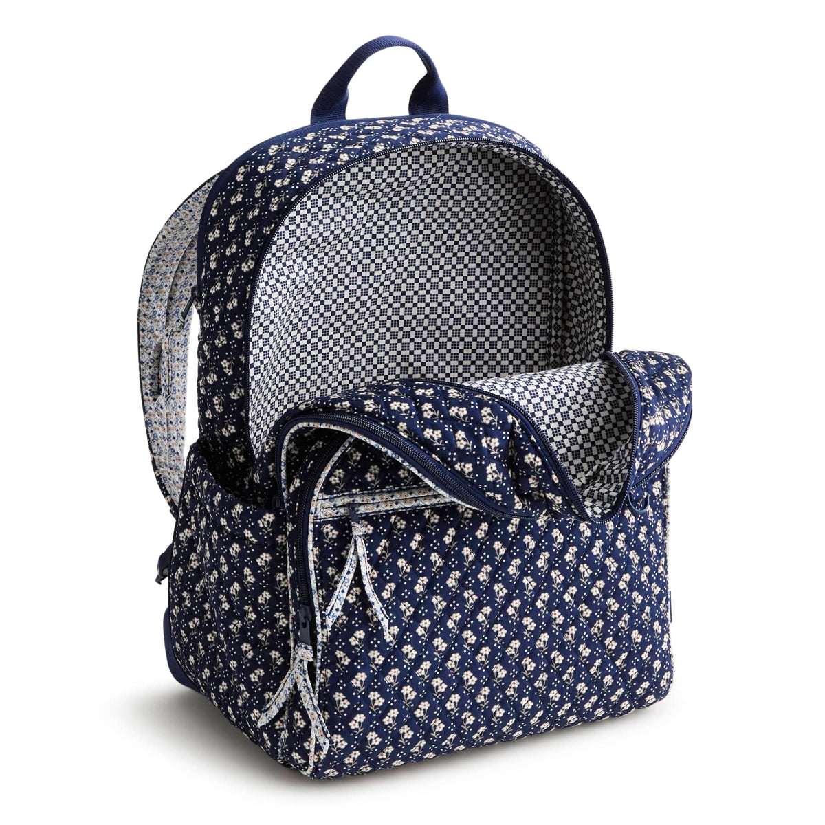 Large Bancroft Backpack in Rachel Ditsy Peacoat