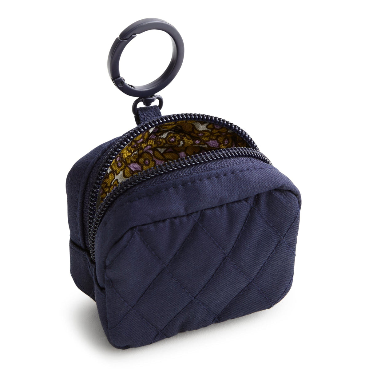 Zip Earbud Bag Charm in Peacoat