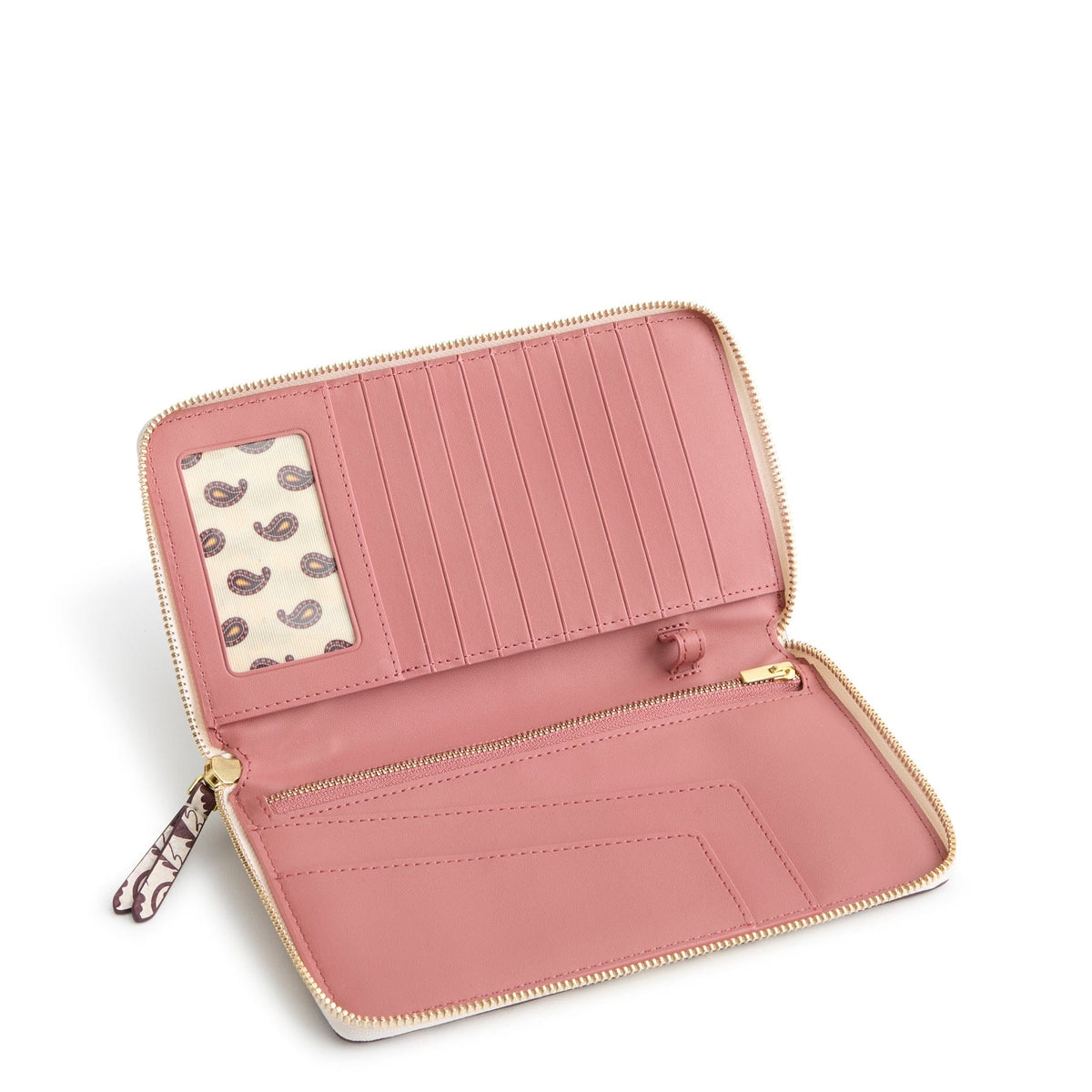 Travel Wallet in Eclectic Paisley Cottage Cream