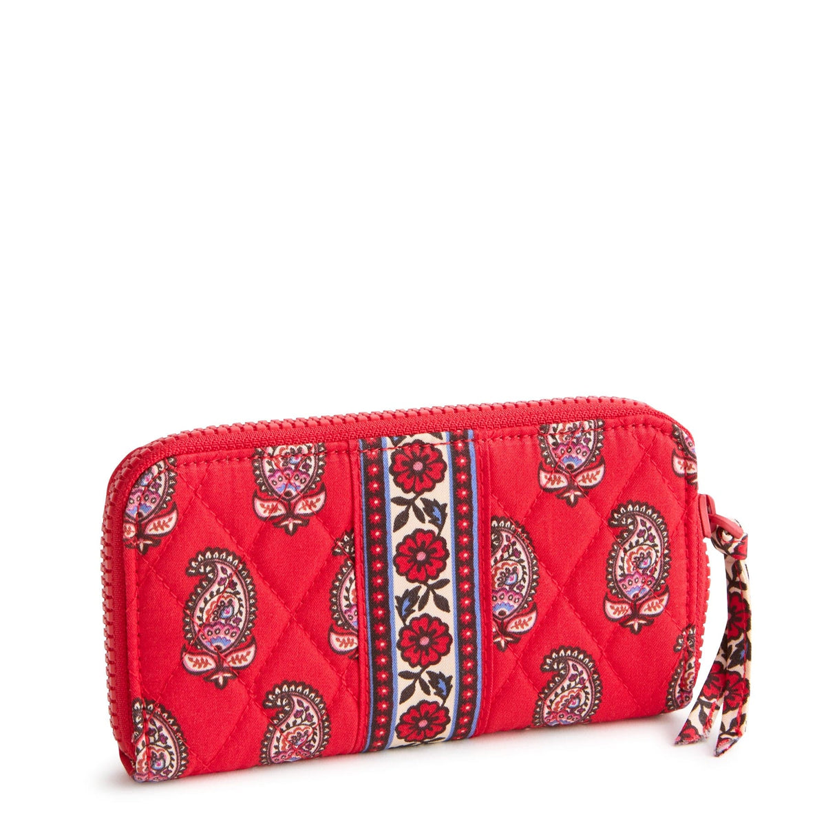 Medium Continental Wallet in Flowering Paisley Goji Berry