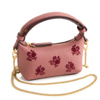 Tiny Roxbury Crescent Crossbody in Floral Pouf Withered Rose