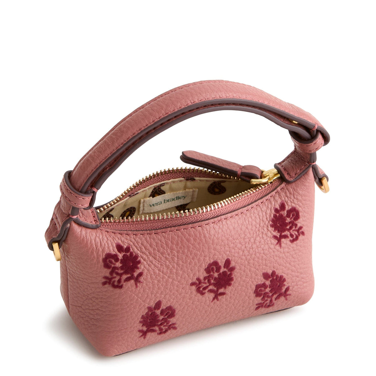 Tiny Roxbury Crescent Crossbody in Floral Pouf Withered Rose