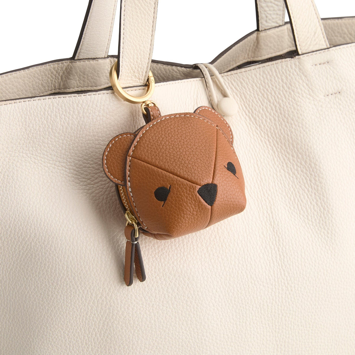 Classic Mini Bear Bag Charm in Roasted Pecan