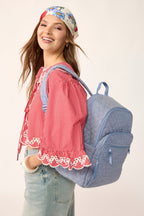 Bancroft Backpack in Blue Chambray