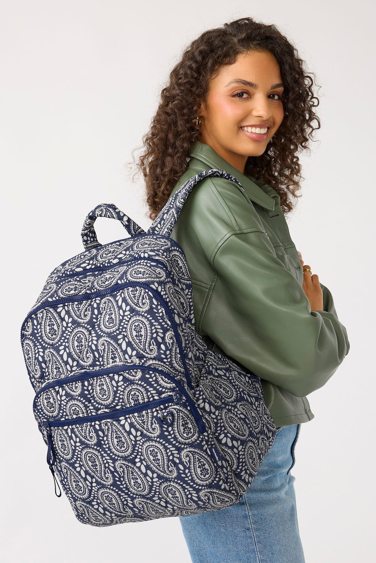 Large Bancroft Backpack in Waves Paisley