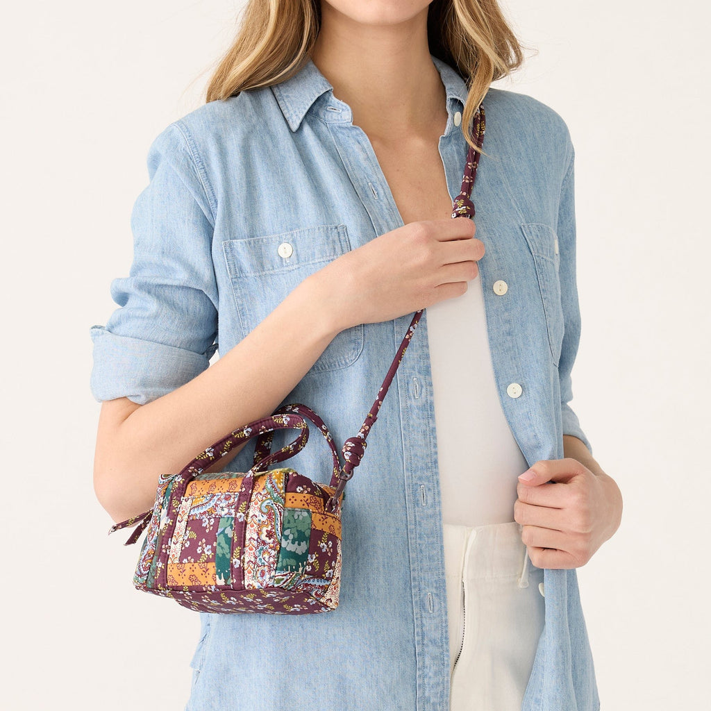 Mini Original Duffel Crossbody in Fall Harvest Patchwork