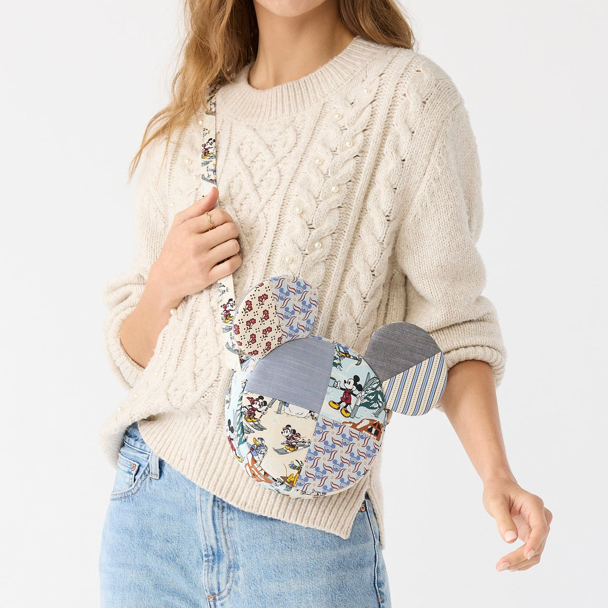 Disney Mickey Mouse Crossbody in Ski Weekend Mickey Mouse Patchwork