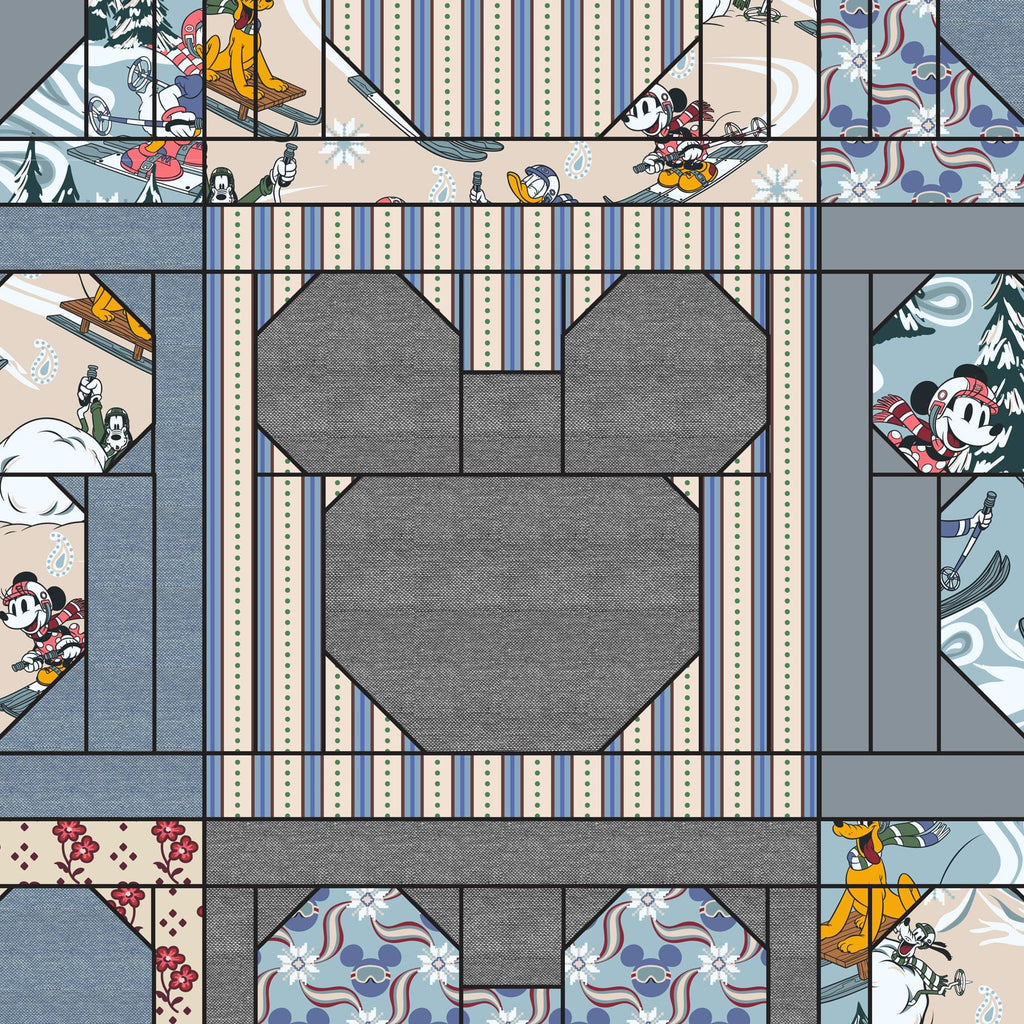 Disney Mickey Mouse Crossbody in Ski Weekend Mickey Mouse Patchwork