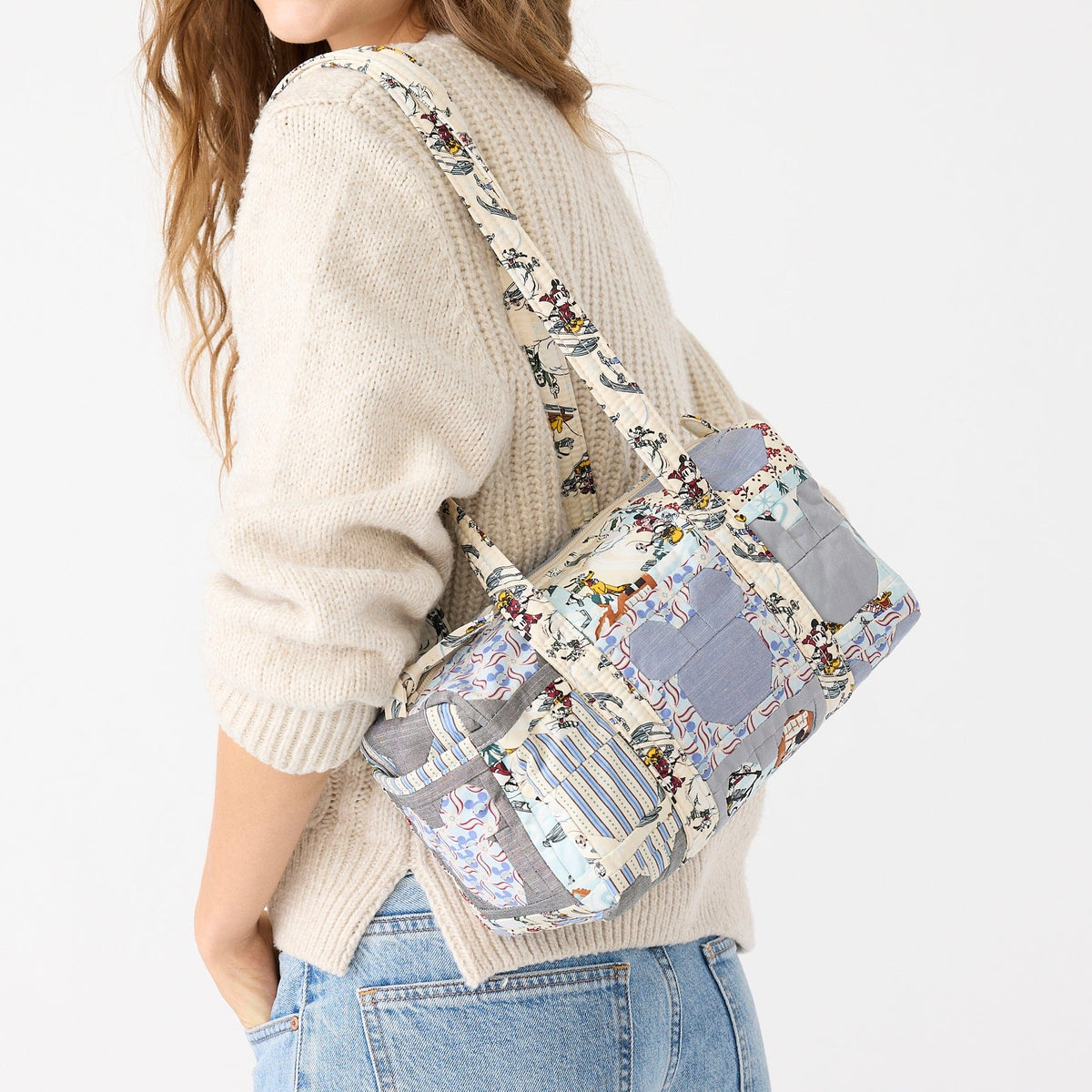 Disney Original 100 Handbag in Ski Weekend Mickey Mouse Patchwork
