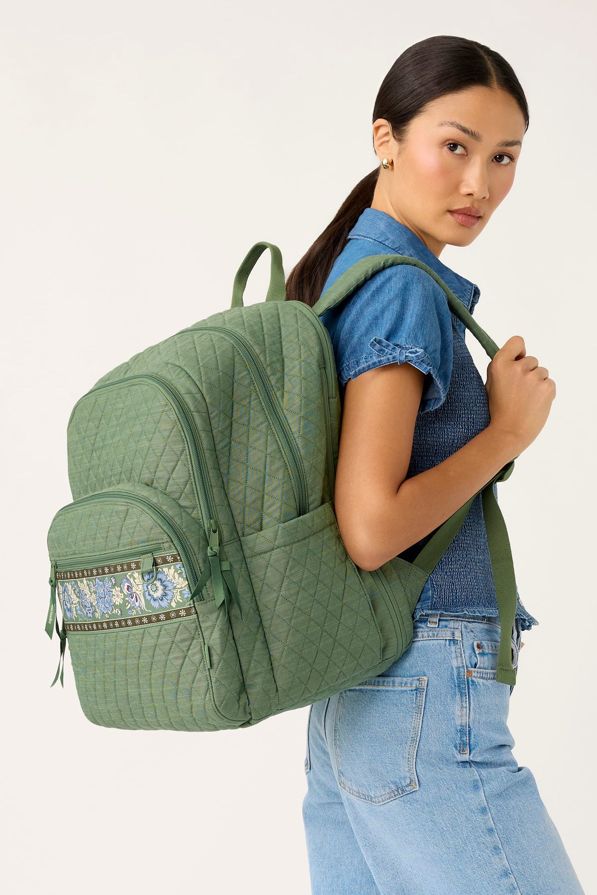 XL Bancroft Backpack in Vineyard Green Chambray