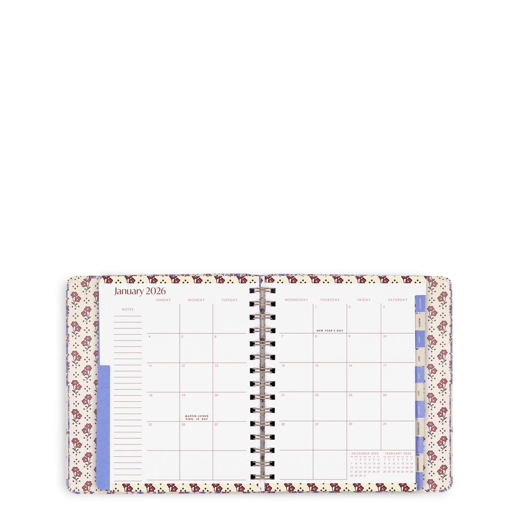 2026 12 Month Large Planner in Rachel Ditsy Patchwork