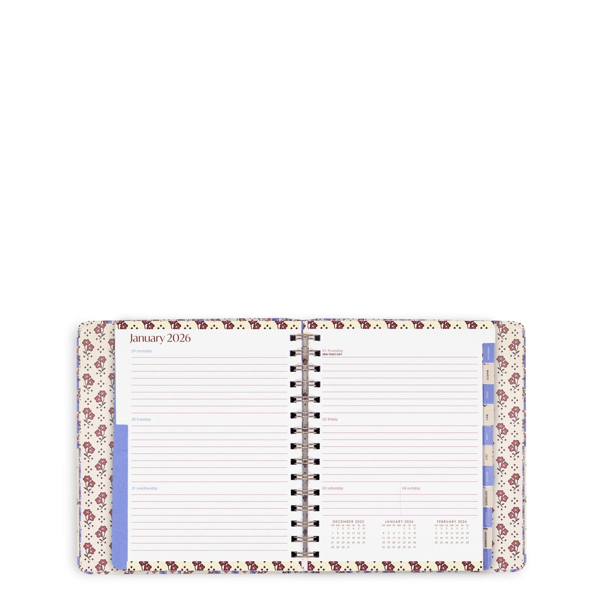 2026 12 Month Large Planner in Rachel Ditsy Patchwork