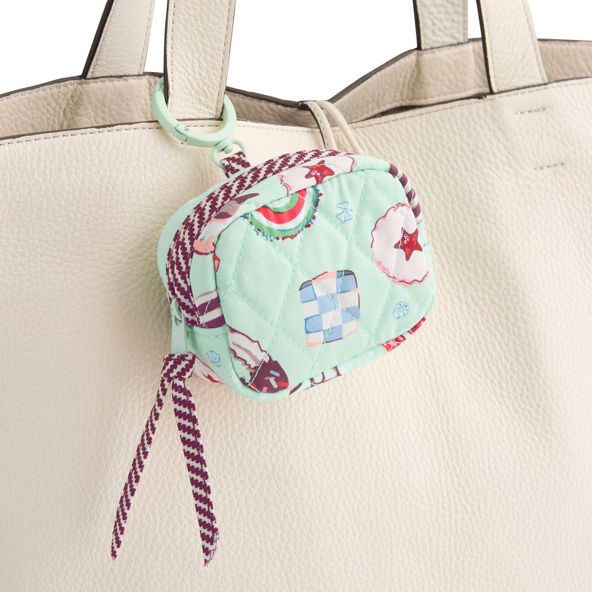 Zip Earbud Bag Charm in Cookie Swap