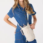 Tumbler Water Bottle Crossbody in Pumice Stone