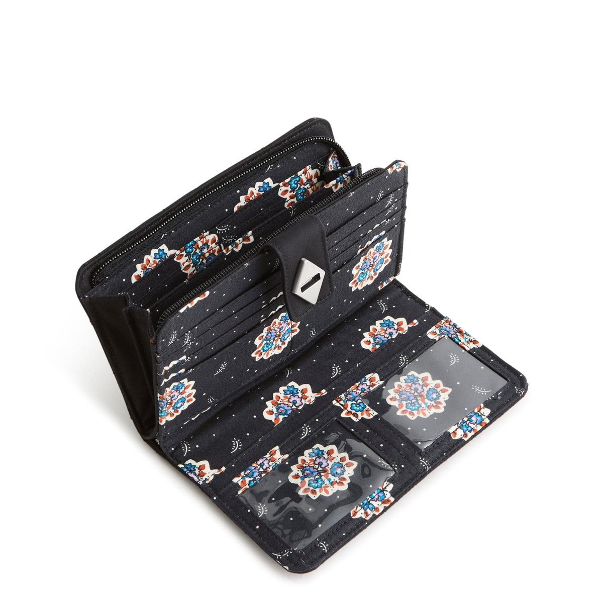 Vera Bradley Turnlock Wallet in Moonless Night